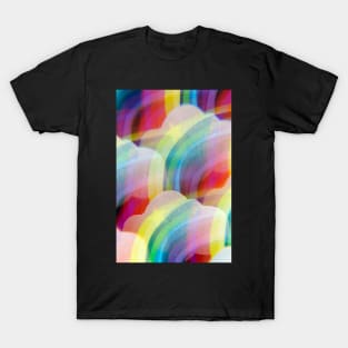 Kaleidoscopic rainbows and clouds T-Shirt